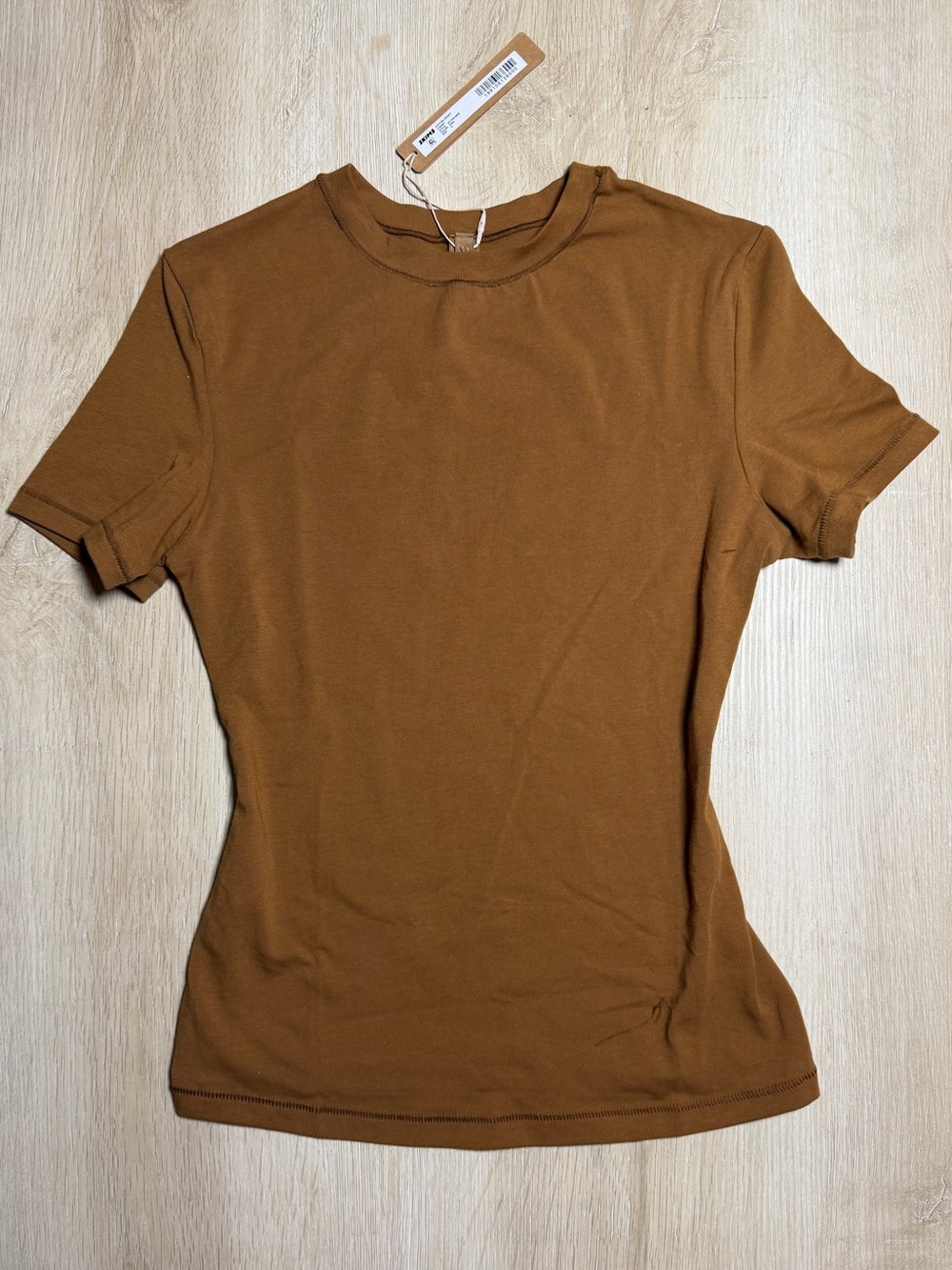 Skims Cotton Jersey T-Shirt in Chai Size Small NWT